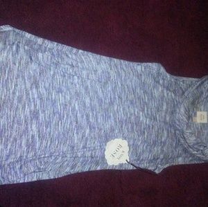 Knot rose blue long tank